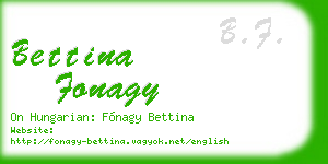 bettina fonagy business card