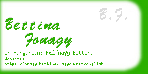 bettina fonagy business card
